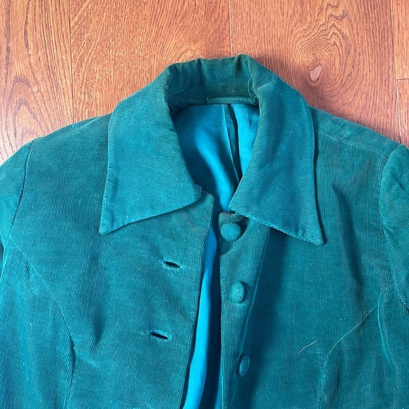 VINTAGE Handsewn jacket green medium/large - Picture 3 of 4